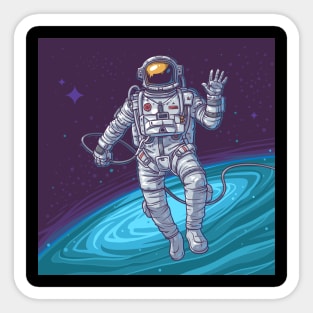 Hello Space Sticker